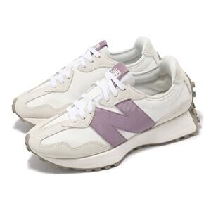 New Balance 327 NB White Sea Salt Lilac Women Casual LifeStyle Shoes WS327KH-B